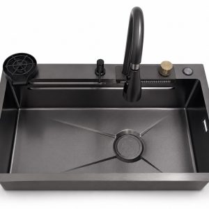 PORTO KITCHEN SINK SS HP-7545-FYH SMART SET CARBON BLACK 750x450x220 MM
