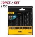 DELI EDH-MHZ019-ED1 HSS DRILL BIT SET 19 PCS